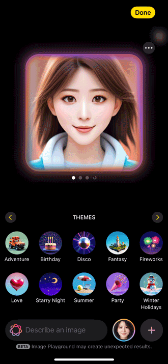 Apple Intelligence création de portraits