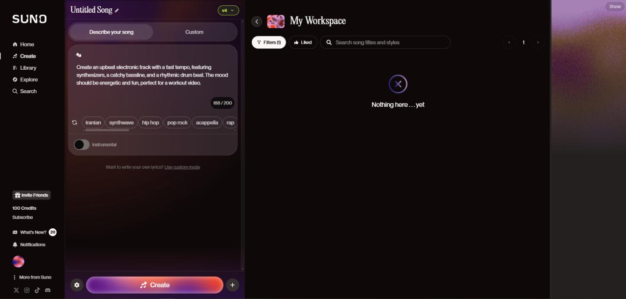 Comment Générer de la Musique avec Suno AI
