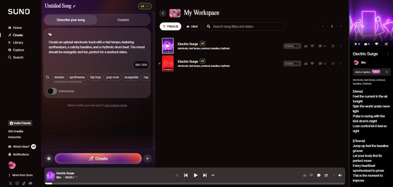 Comment Générer de la Musique avec Suno AI