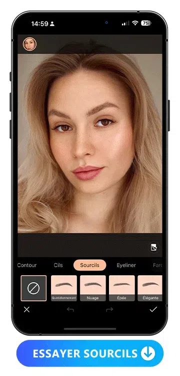 PhotoDirector : le simulateur gratuit avec les meilleurs filtres de sourcils