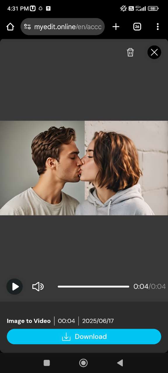 Generate a Kissing Video Online