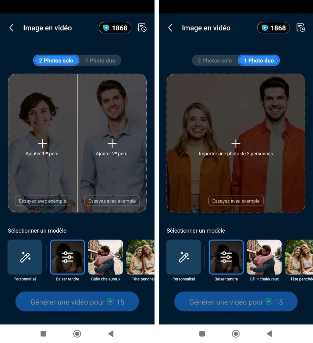 Comment utiliser le filtre bisou IA sur mobile
