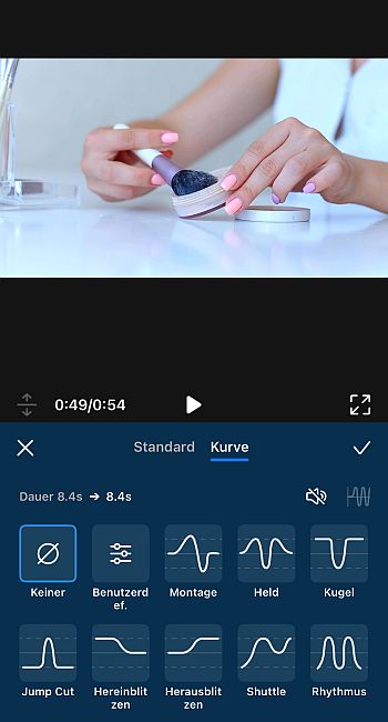 Videogeschwindigkeit flexibel anpassen