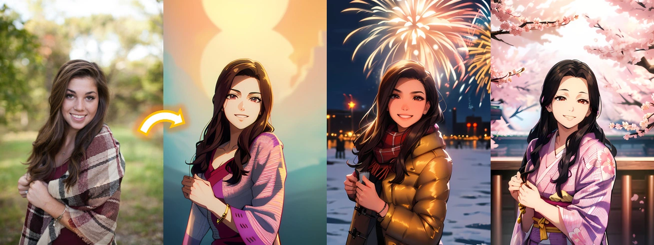 Filtres animé IA de PhotoDirector App