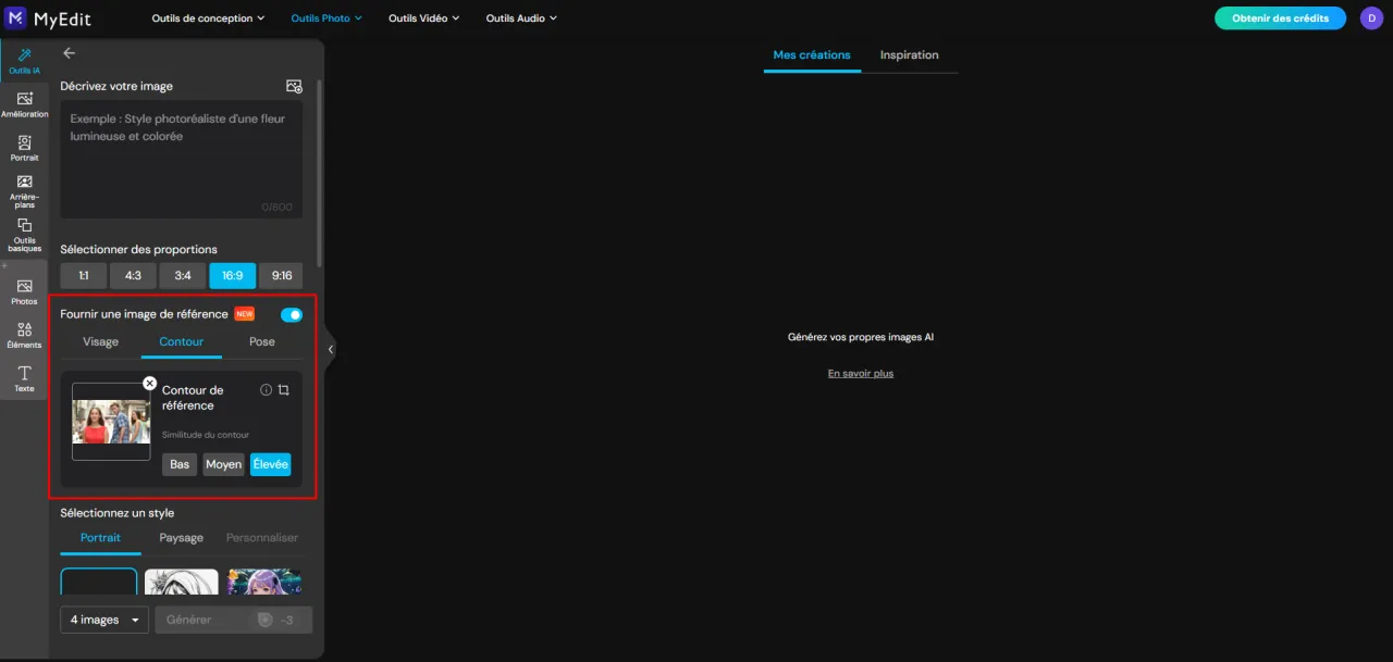 Comment générer des images avec MyEdit