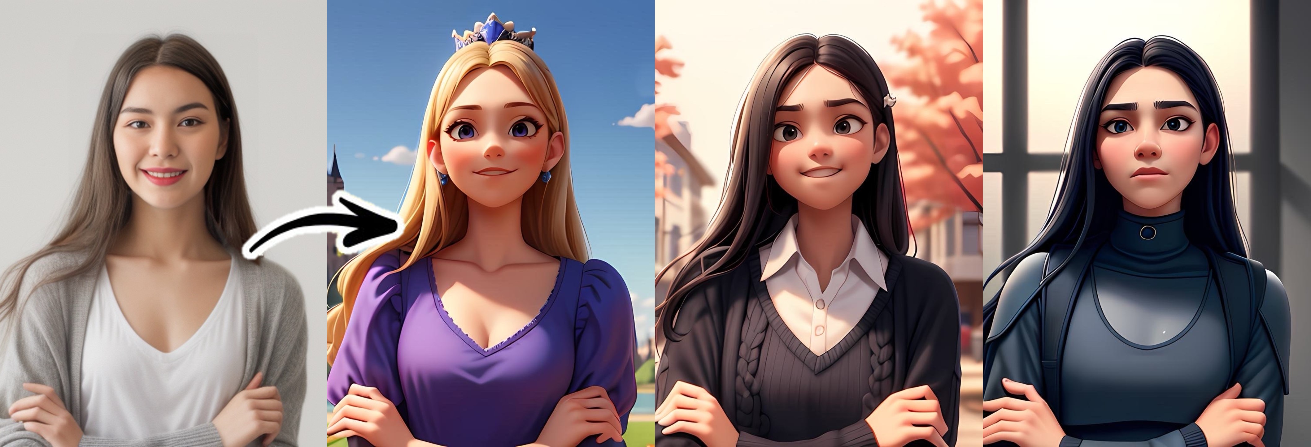 AI Cartoon Filters PhotoDirector App