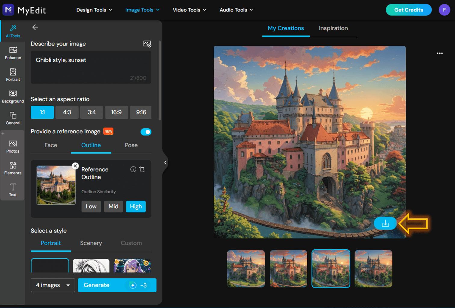 Turn landscape into Ghibli image 3