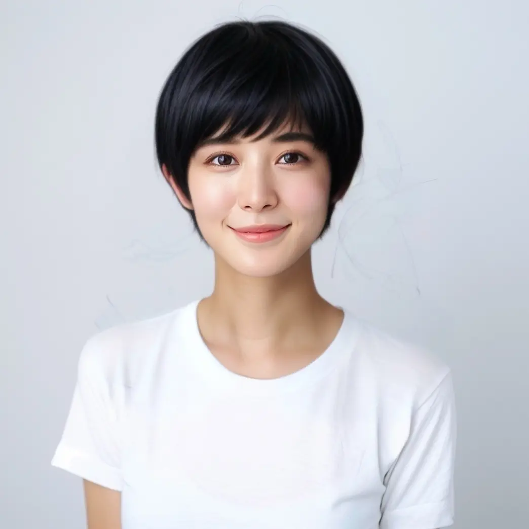 vivid glam AIヘアスタイル ショートボブ 黒