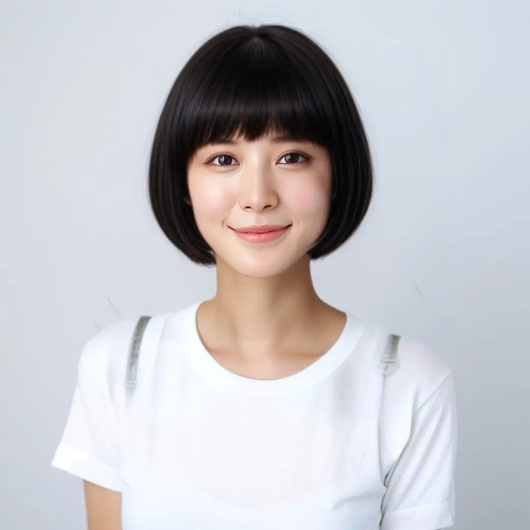 vivid glam AIヘアスタイル ボブ 黒