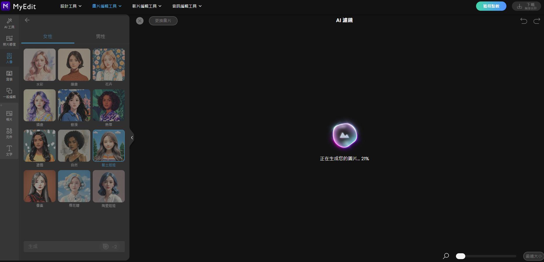 MyEdit AI 圖片生成製作