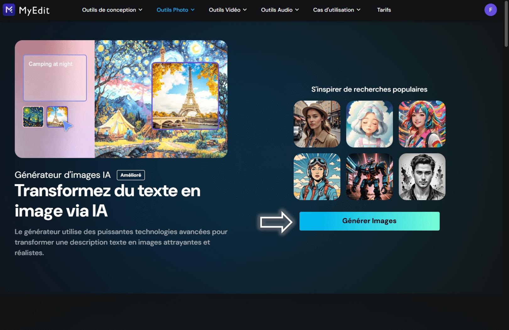 Tutoriel portrait manga avec l'outil animé IA - Etape 1