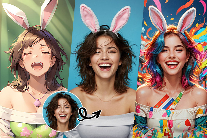 Personalized Your Easter Images with AI Bunny Filter