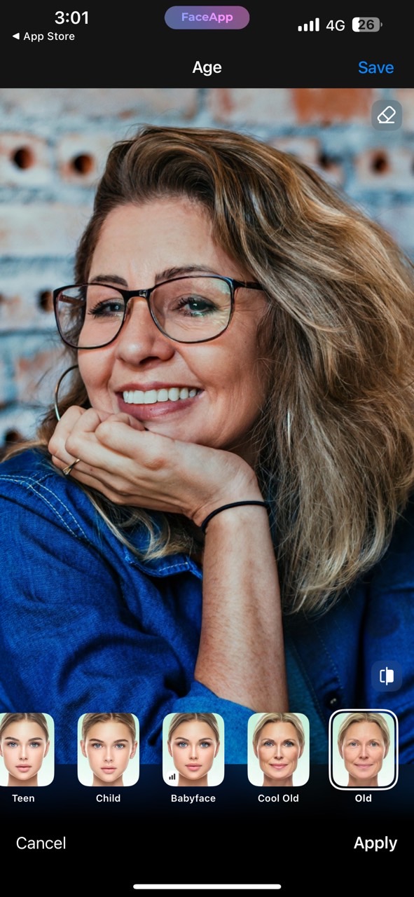 FaceApp - 2nd Best AI Aging Filter App