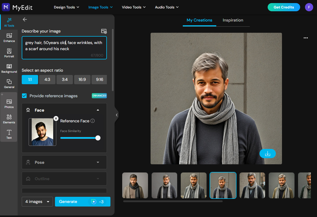 MyEdit - Best AI Aging Filter App