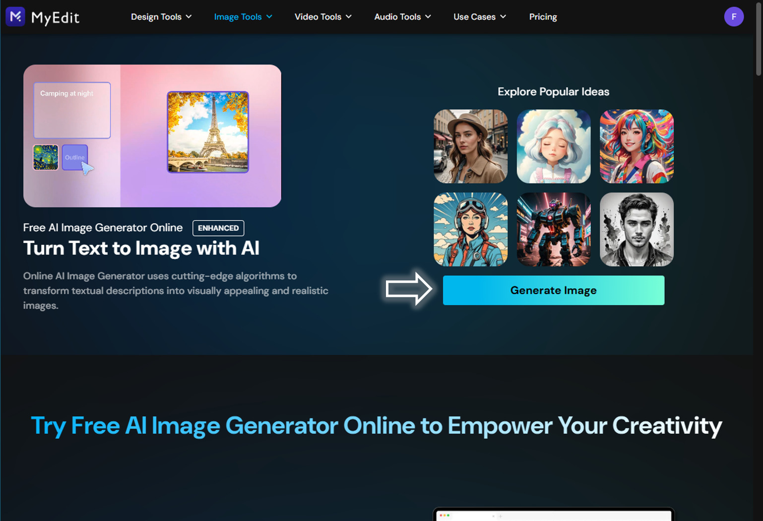 Tutorial - Make a face look older with MyEdit's AI - Step 1