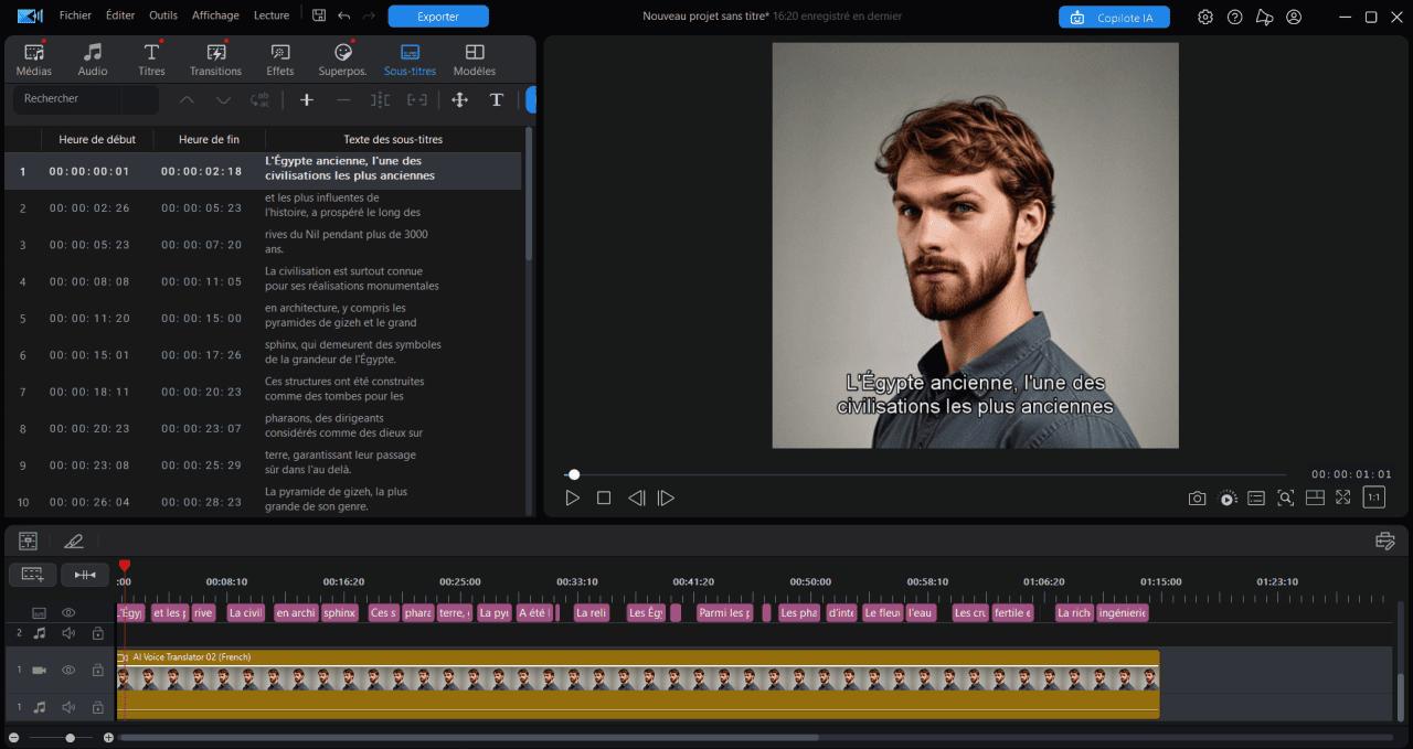 Comment traduire une vidéo en français avec PowerDirector?