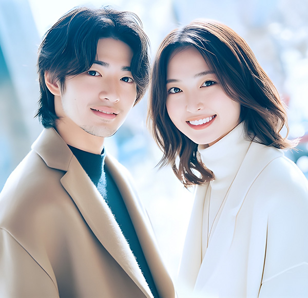 PhotoDirector AI キスサンプル