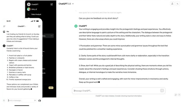 ChatGPT 인터페이스