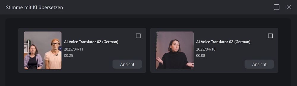 Übersetztes Video herunterladen