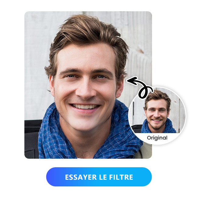 PhotoDirector App - Filtre sans barbe