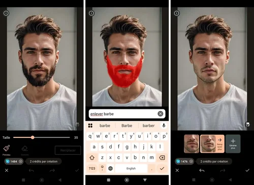 PhotoDirector App - beardless filter app