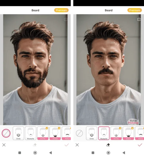 YouCam Makeup - beardless filter app