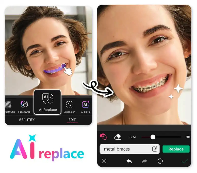 YouCam 3eme meilleure app filtre dentaire