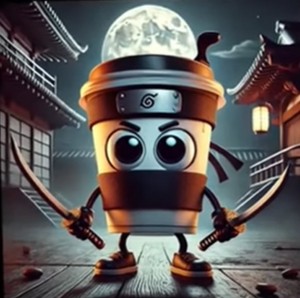 Italian Brainrot Character - Cappuccino Assassino