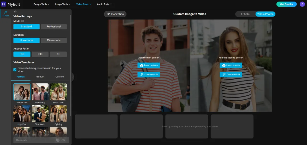 온라인에서 키스 영상 만들기