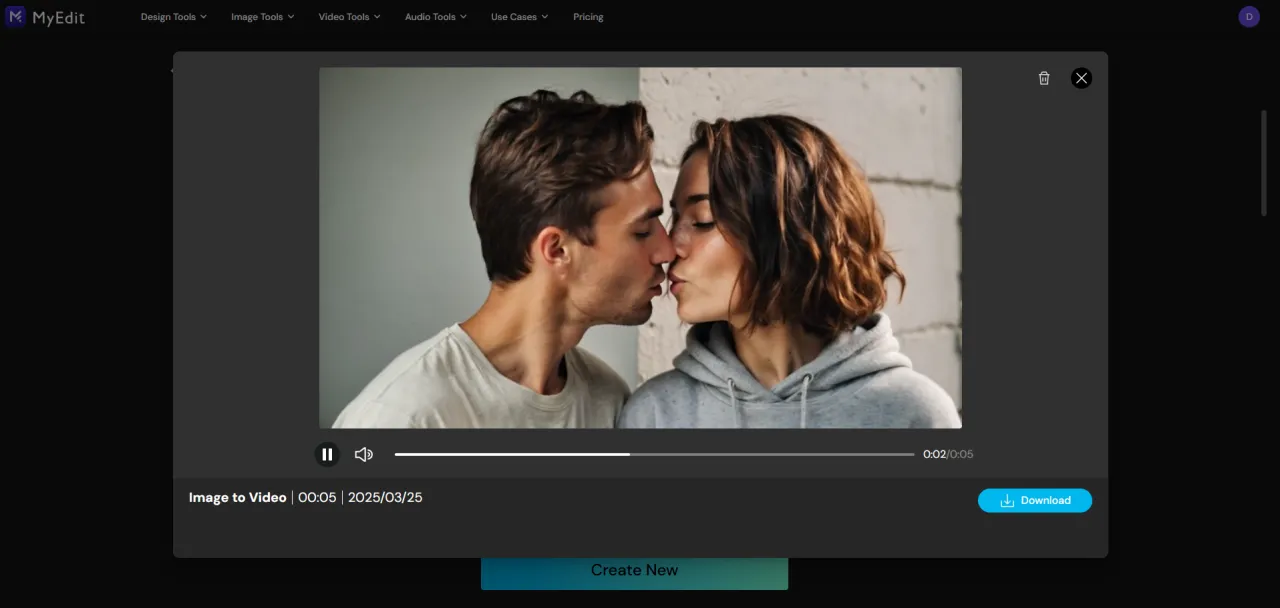 온라인에서 키스 영상 만들기