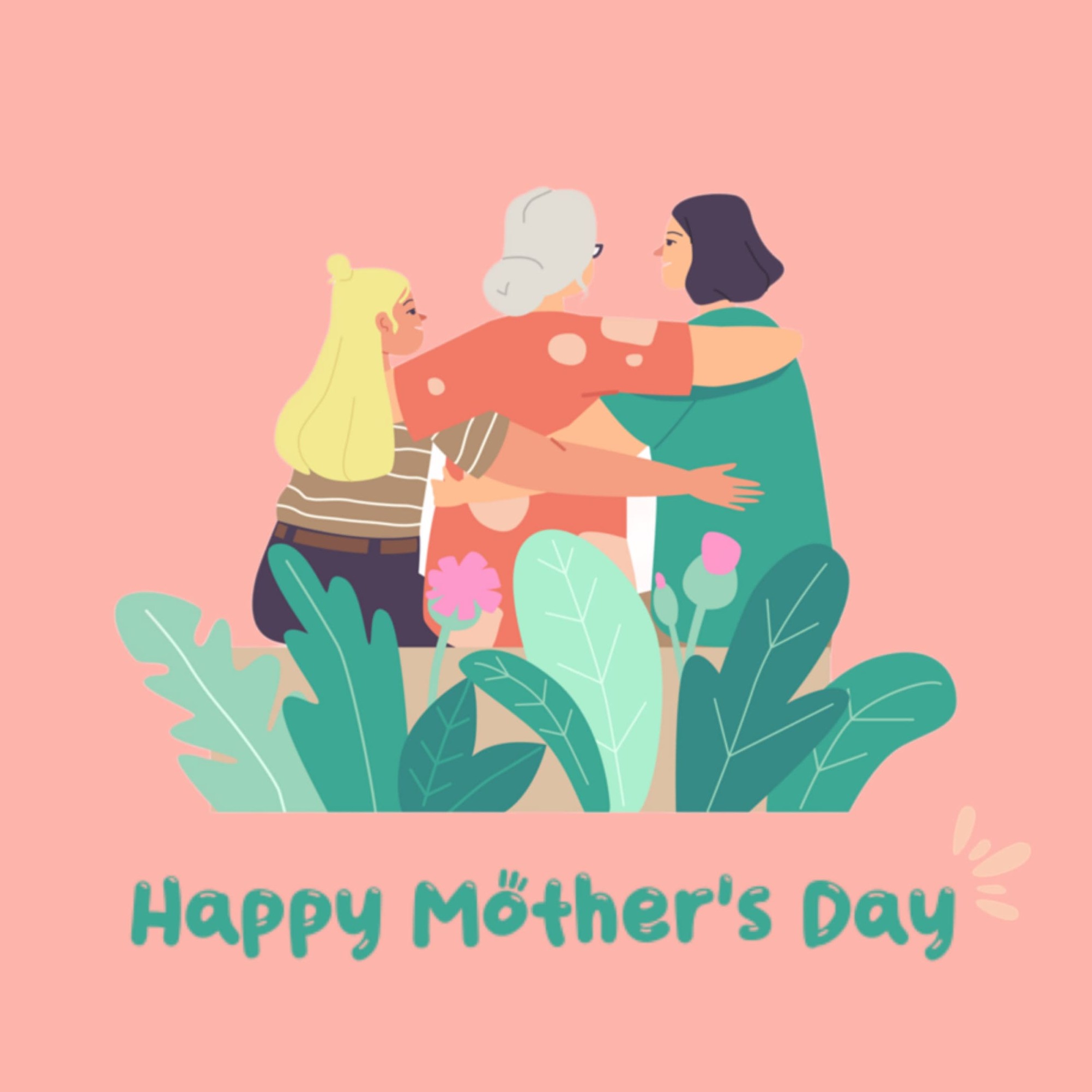 母親節快樂可愛圖案免費下載