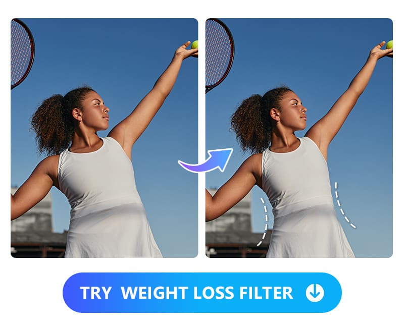 PhotoDirector App - Weight Loss Filter