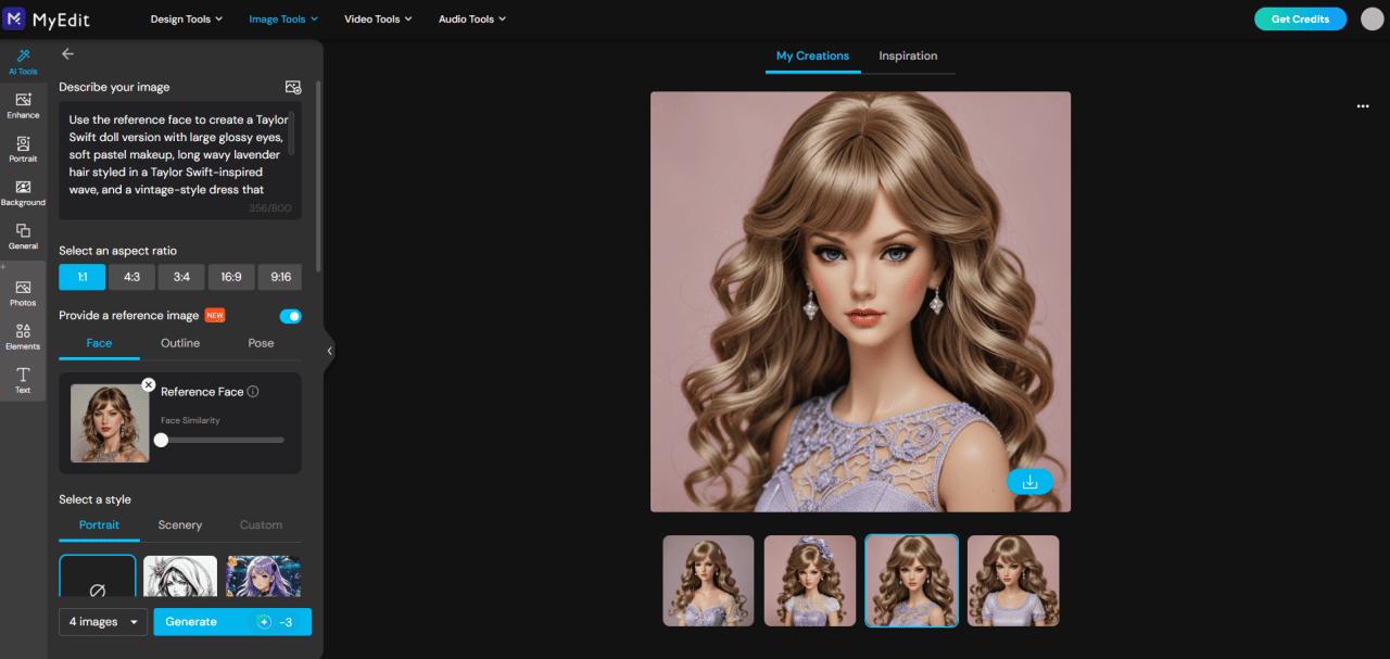 Create a Blythe Dolls with MyEdit