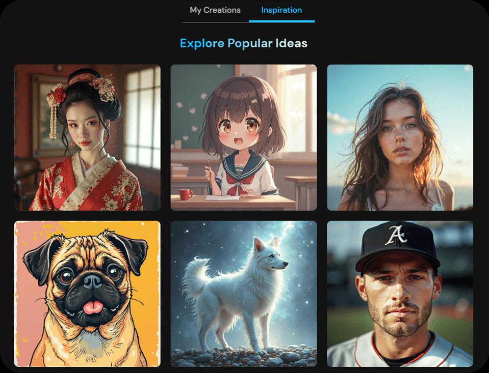 MyEdit - Best AI Image Generator with Inspiration Ideas