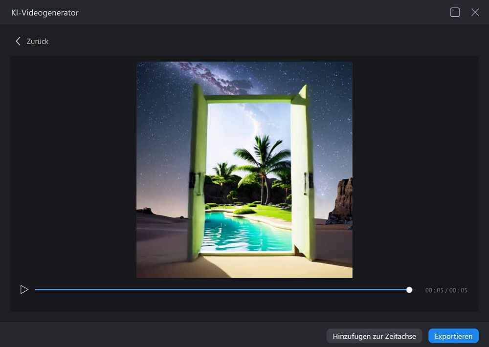 KI-generiertes Video mit PowerDirector erstellt