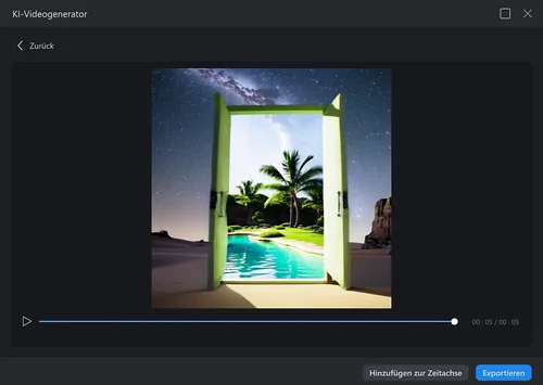 KI-generiertes Video mit PowerDirector erstellt