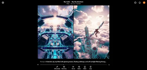 Bei Bedarf eine neue Aufforderung eingeben, um das Bild zu verändern.