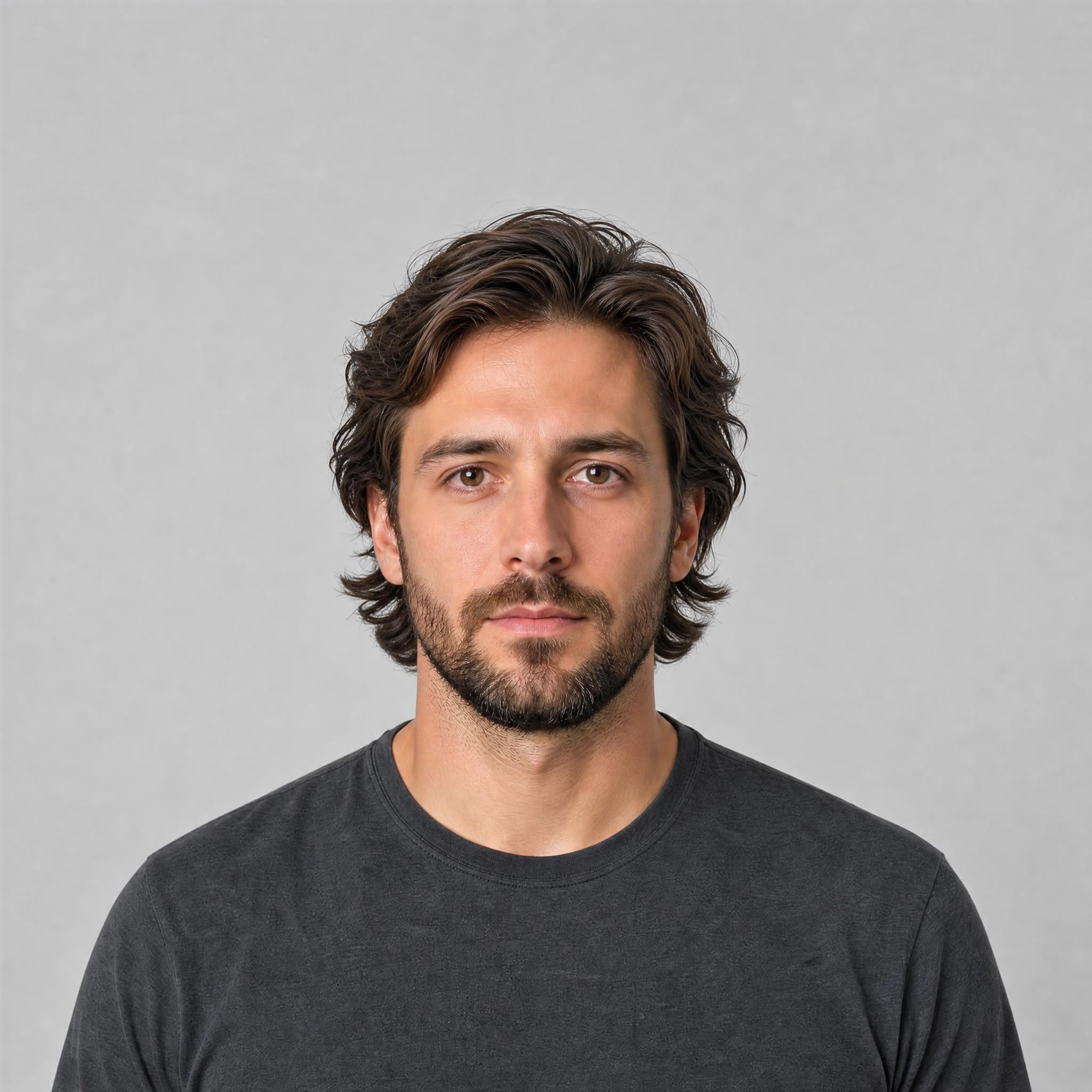 Simulación de bro flow con ondas peinadas hacia atrás sobre un rostro ovalado