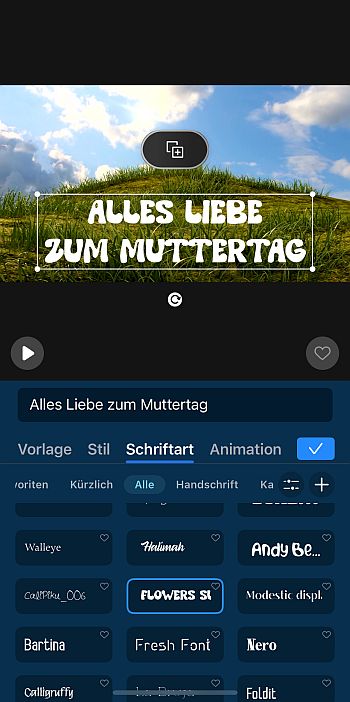 Verschiedene Schriftarten in PowerDirector
