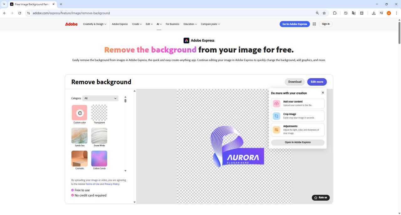 Remove logo background with MyEdit