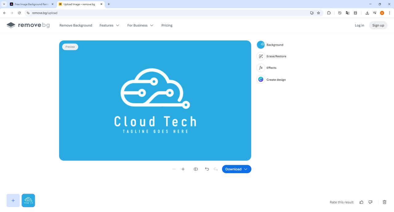 Remove logo background with MyEdit