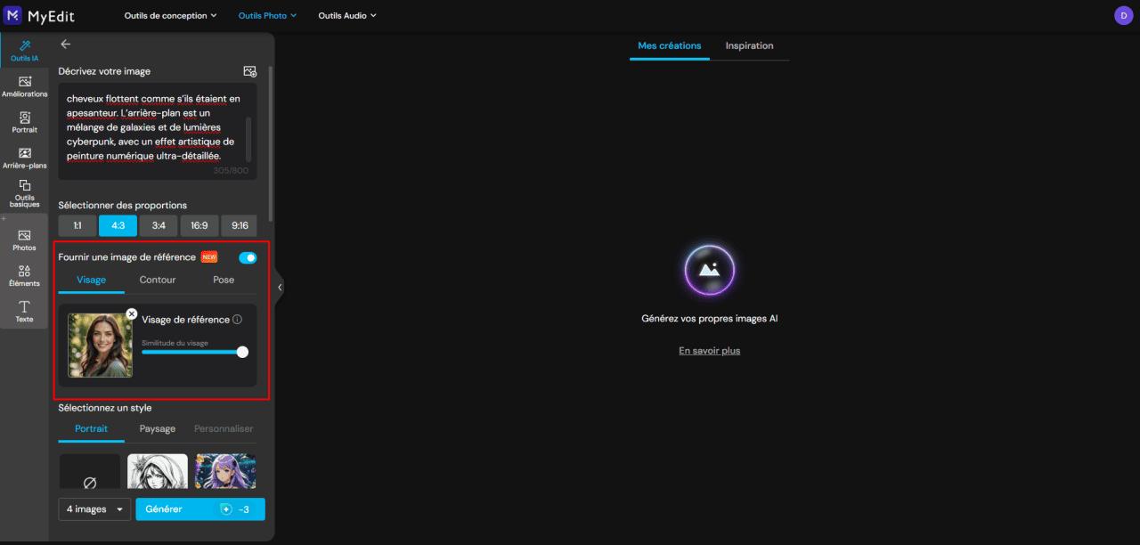 Comment générer des images avec MyEdit