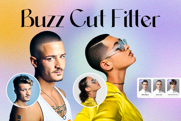 Filtre Crâne Rasé : Essayez une coiffure buzz cut sans passer chez le coiffeur!