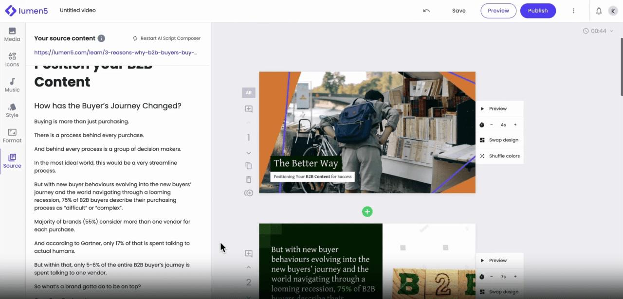 Lumen5 - AI Video Editor