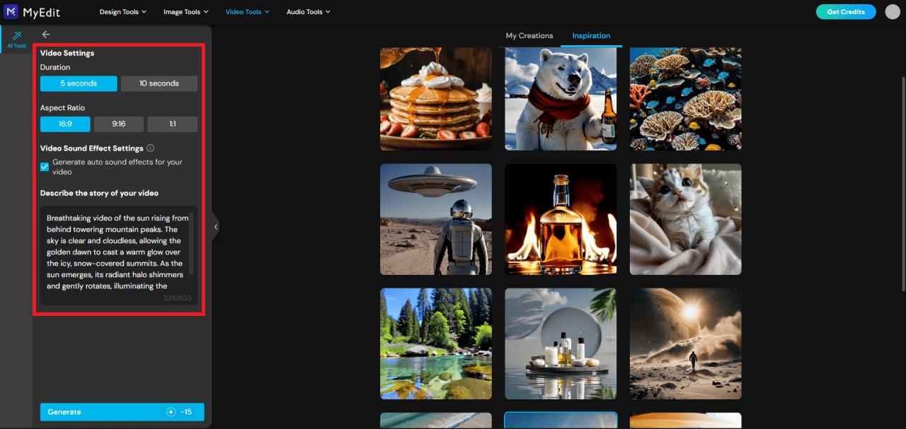 How to Use MyEdit Online AI Text-to-Video Generator