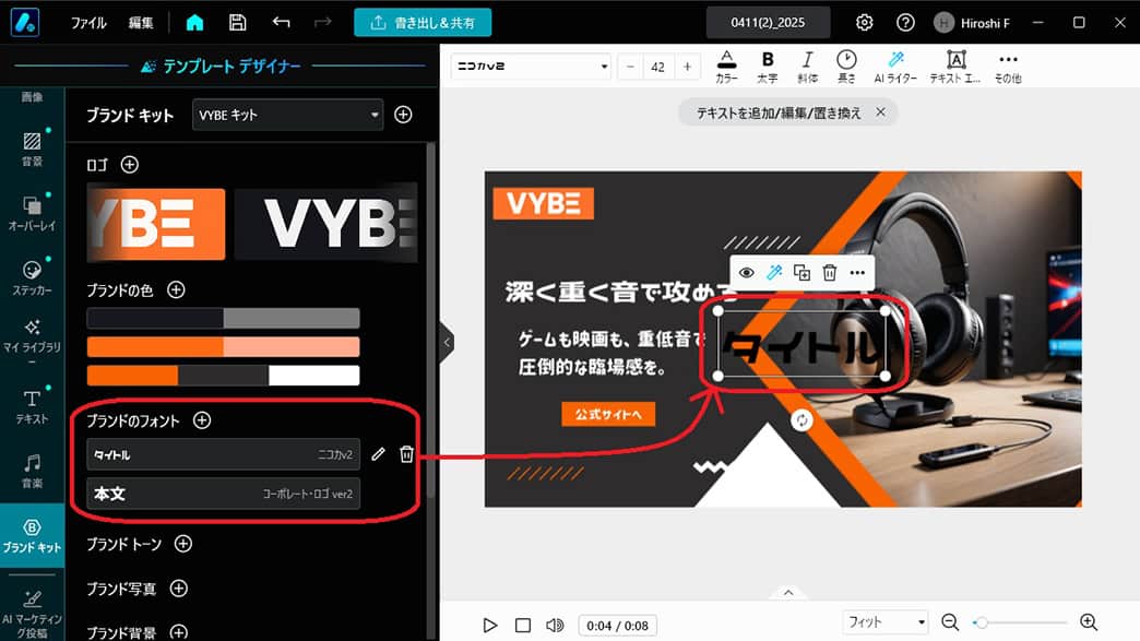 Promeo ブランドキット フォント