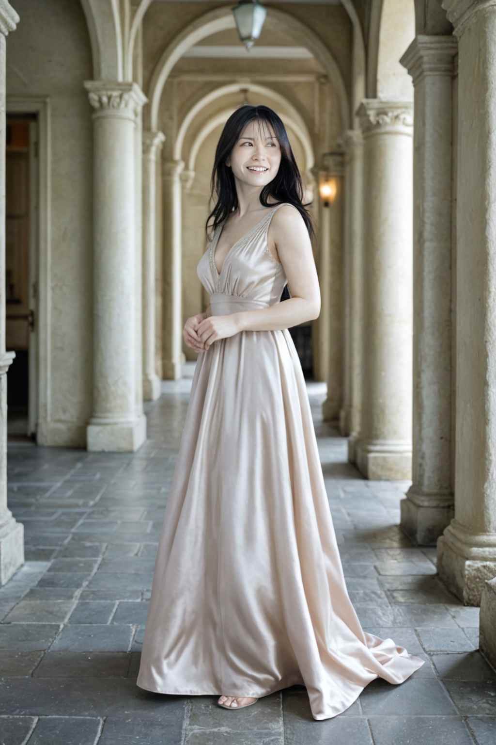 MyEdit AI 着せ替え フォーマル:ロングドレス