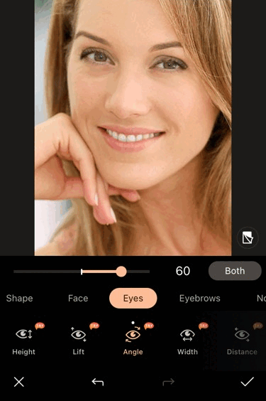 Simulate Brow Lift with PhotoDirector