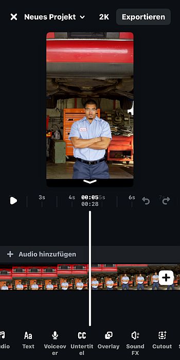 Der Video Editor in Instagram Edits