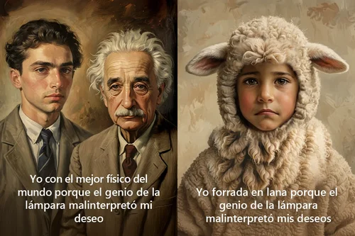 Cómo hacer el meme del genio de la lámpara malinterpretó mi deseo